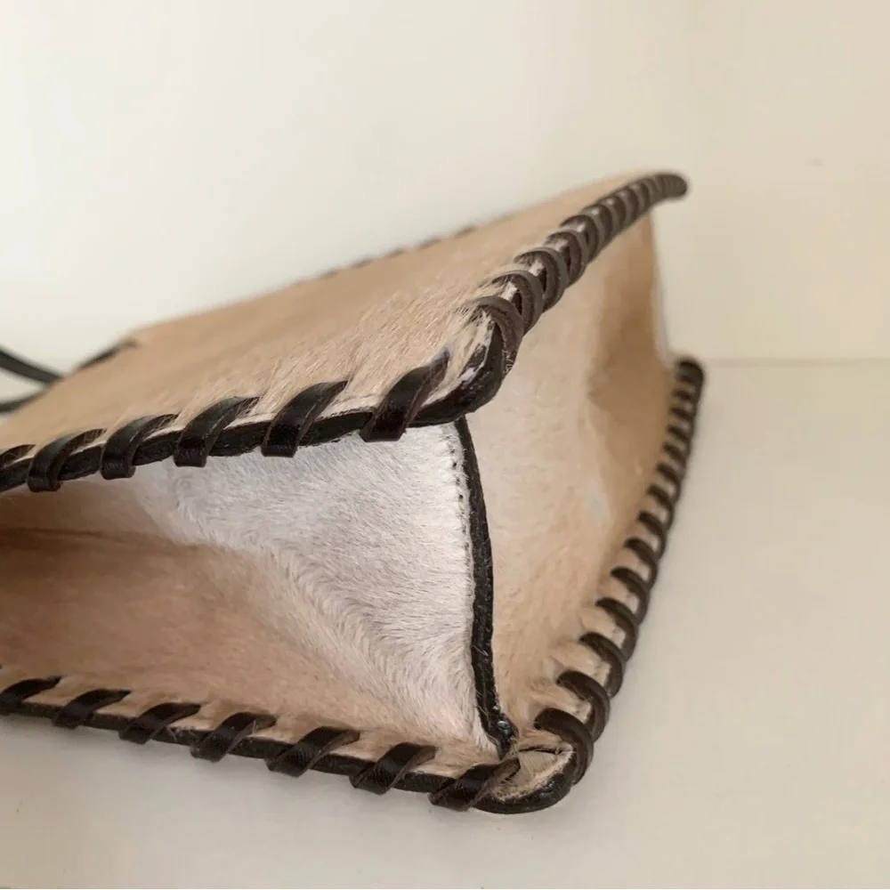 Vintage Horse hide time postmodern purse